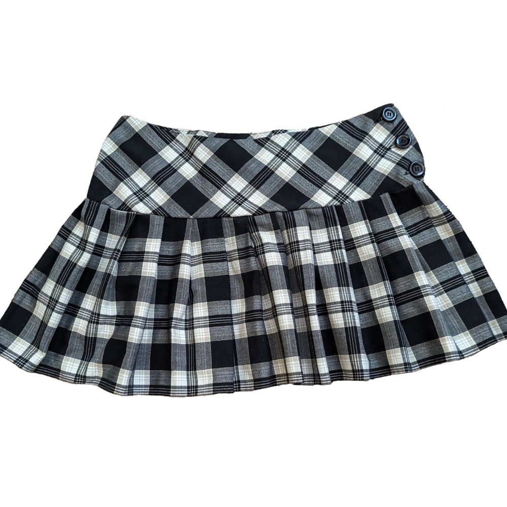 Y2K plaid pleated miniskirt